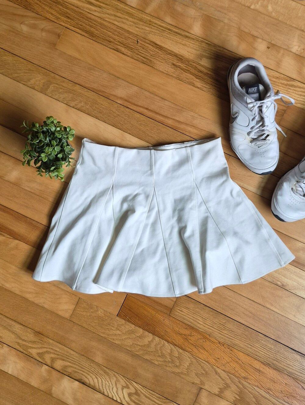 French Kiss White Flared Skater Skort